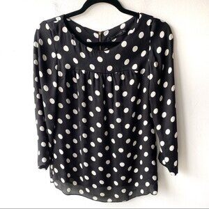 Zara Woman Polka Dot Print Blouse size S Small